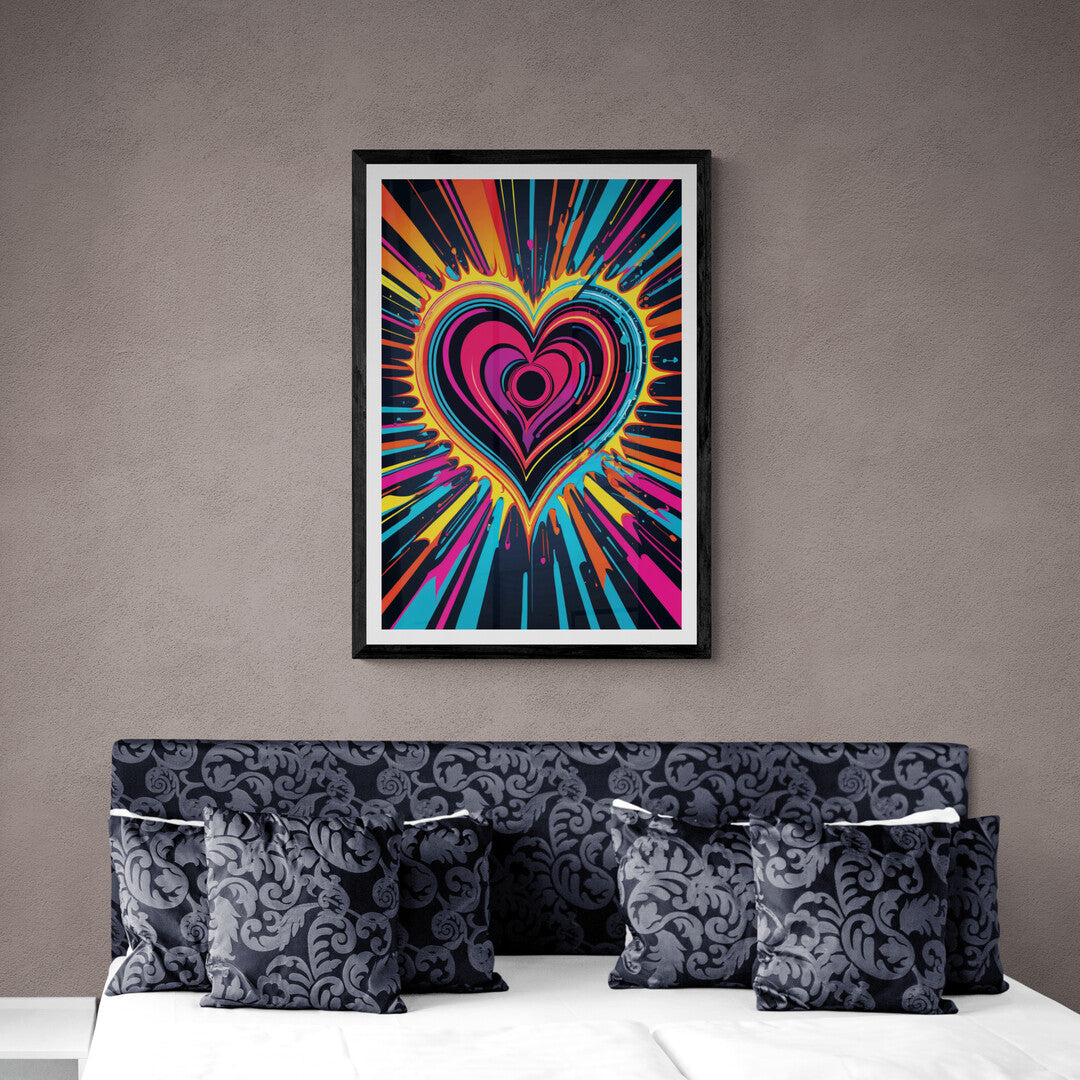 In a captivating and emotive scene, the picture features an inflamed passion heart, vividly illustrating intense emotion and fiery passion. The artwork focuses on the heart as the central element, rendered with dynamic and dramatic visual effects.