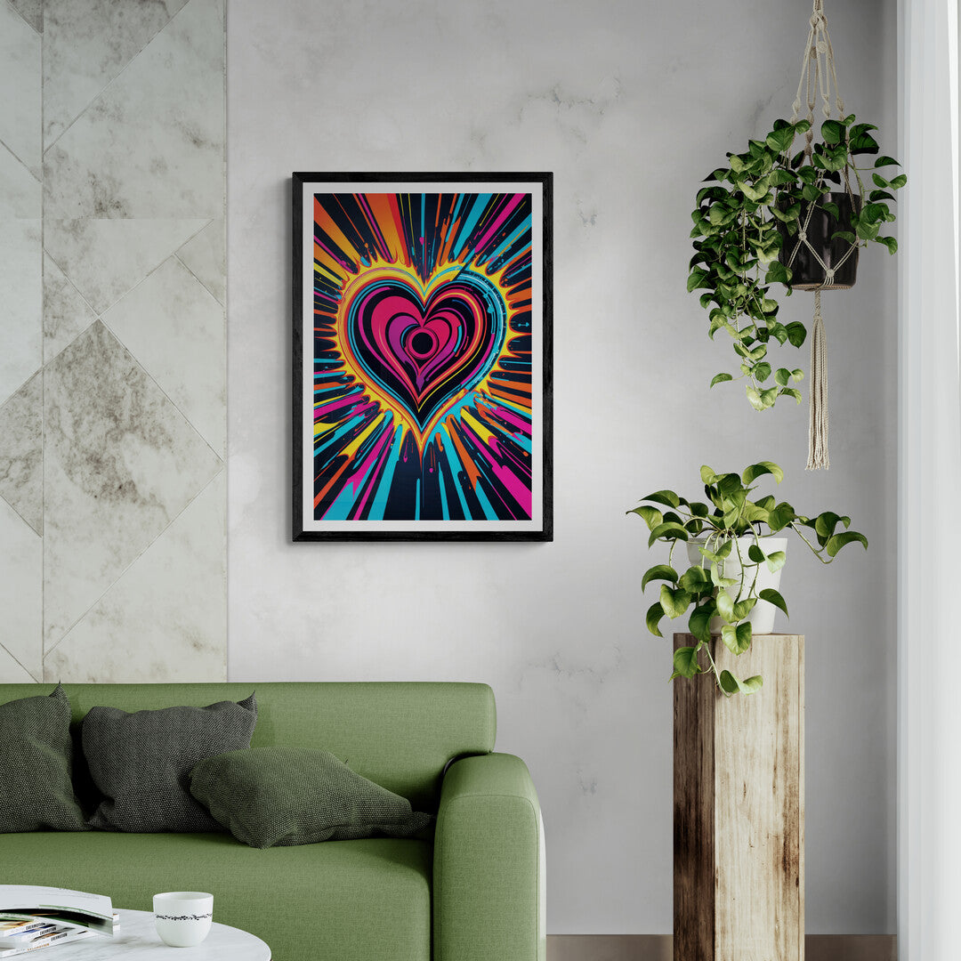 In a captivating and emotive scene, the picture features an inflamed passion heart, vividly illustrating intense emotion and fiery passion. The artwork focuses on the heart as the central element, rendered with dynamic and dramatic visual effects.