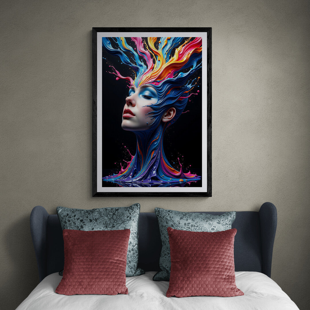 Premium poster of Eruption of Creativity, showcasing dynamic color flows for unique wall art.