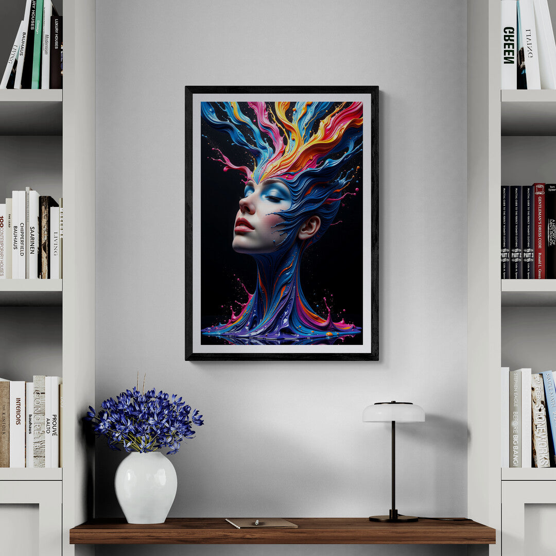 Stunning abstract artwork with flowing colors, designed as high-quality posters for home décor and wall art