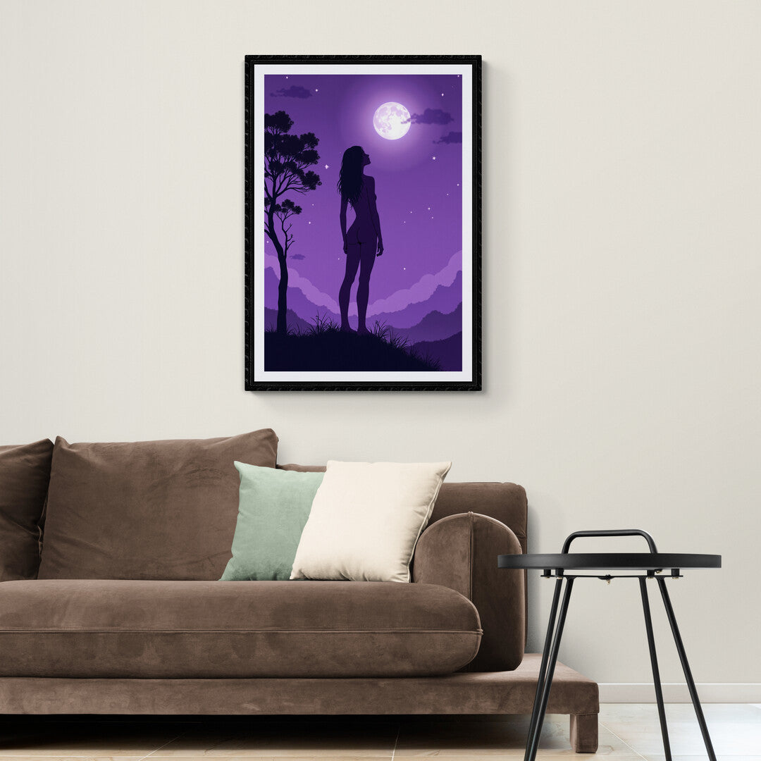 5.	Artistic silhouette under a moonlit sky, crafted for Wall Art and premium posters to elevate your Home Decor.