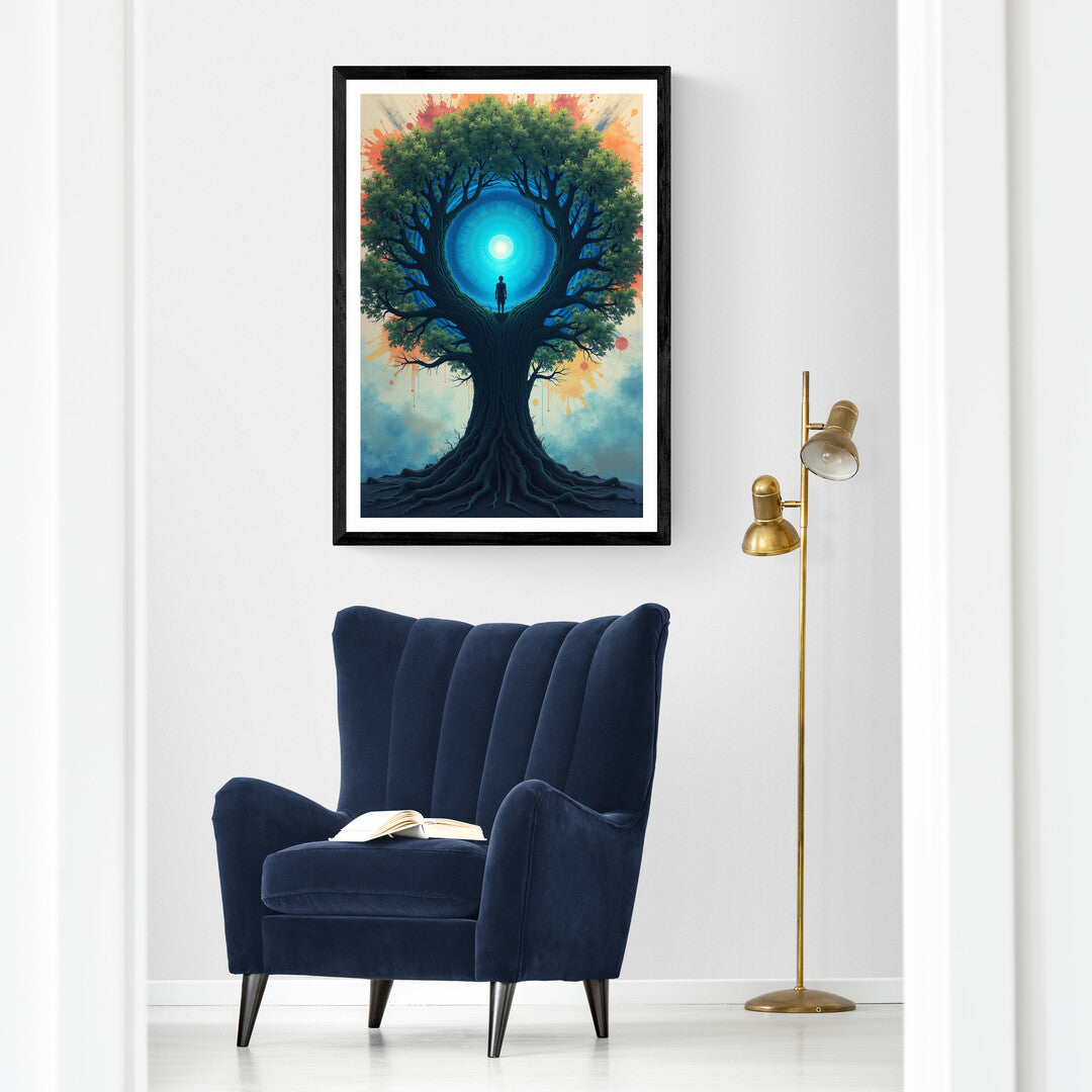 The Lone Journey to Light - nature-inspired wall art print for home and office decor, shop online