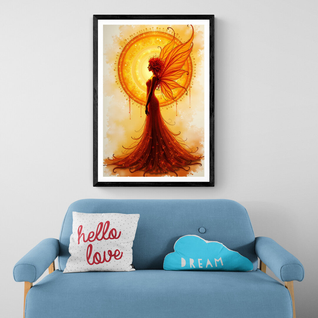 Shop online for Wings of Eternal Flame art prints, a mesmerizing design for premium posters and stylish wall art