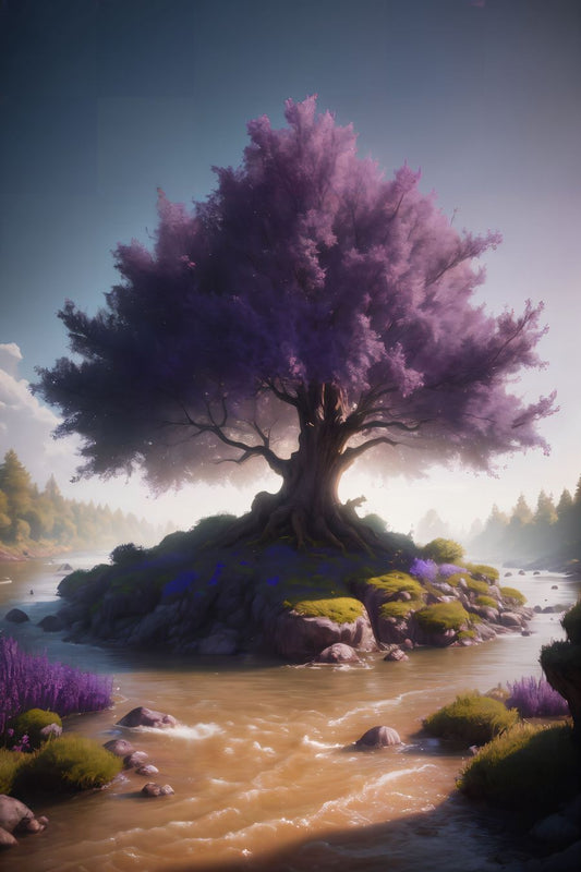 Purple tree Wall Art