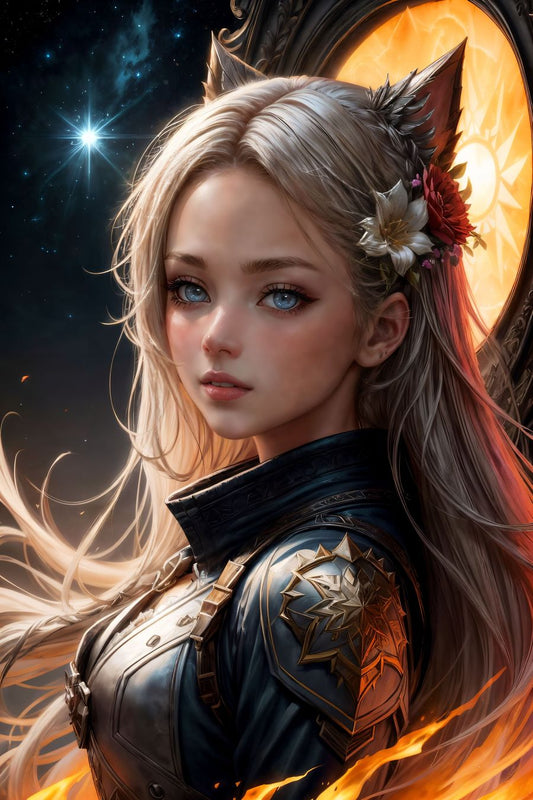 In a world where the night sky holds its secrets close, a captivating image materializes—a girl whose gaze transcends the veil of darkness, allowing her to see the stars in a way that others cannot. Against the backdrop of the night, she stands as a figure of wonder and connection to the cosmos.